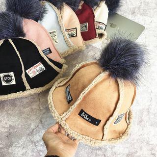 Appliqu  Faux Suede Bucket Hat