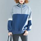 Color Block Pullover Khaki - One Size