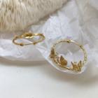 925 Sterling Silver Butterfly Hoop Earring 1 Pair - E212 Earring - Gold - One Size