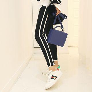 Contrast-trim Cotton Leggings