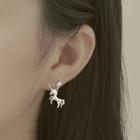 925 Sterling Silver Unicorn Dangle Earring
