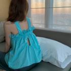 Choker-neck Ruffled Top