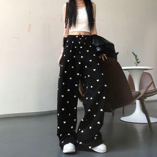 High-waist Heart Pants