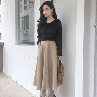 Plain Blouse / Plain Midi Skirt