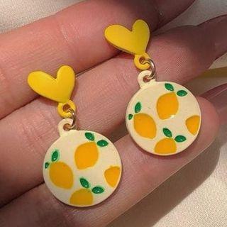 Sterling Silver Lemon Drop Earring 1 Pair - Yellow - One Size