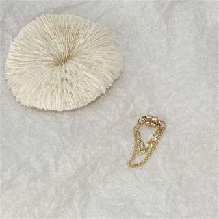 Chain Drop Earring 1 Pair - Gold - One Size