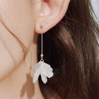 925 Sterling Silver Petal Dangle Earring As Shown In Figure - One Size