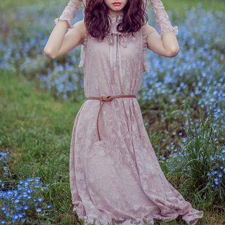 Sleeveless Hooded Lace Dress