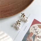 Faux Pearl Alloy Flower Earring 1 Pair - Earring - One Size