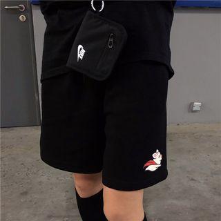 Pig Print Wide-leg Shorts