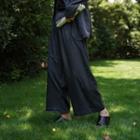 Wide-leg Harem Pants Gray - One Size