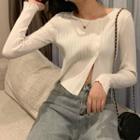 Knitted Asymmetric Cropped Top