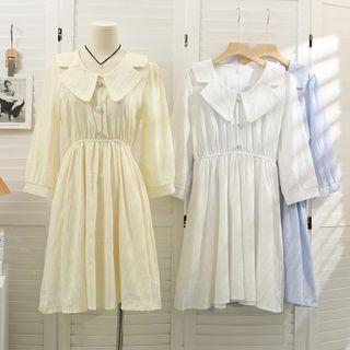 Collar-details Midi Dress