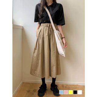 Pocket-front Short-sleeve Cropped Shirt