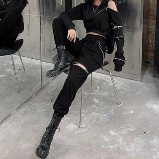 Zipped Sweatshirt / Cargo Pants / Set