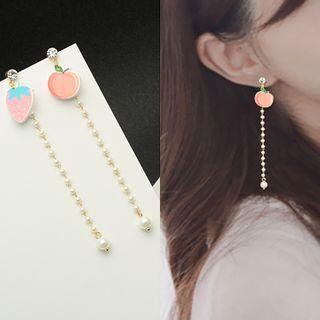 Non-matching Faux Pearl Drop Earring