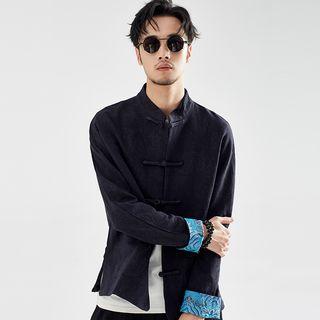 Frog-button Shirt Jacket