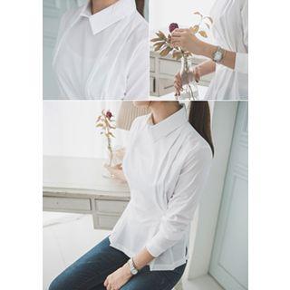 Zip-back Pleated Top