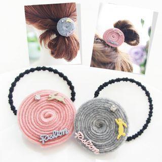 Rhinestone Rabbit & Disc Hair Tie