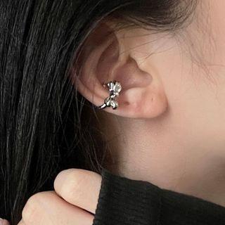 Bow Ear Cuff 1883a - 1 Pc - Bow Ear Cuff - Silver - One Size