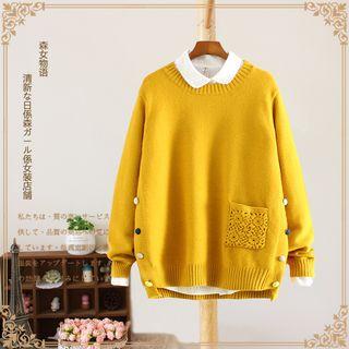 Buttoned Side Sweater