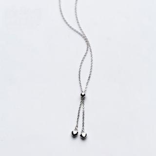 Heart Drop 925 Sterling Silver Necklace