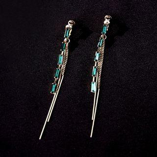 Rhinestone Threader Earring Stud Earing - As Shown In Figure - One Size