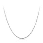 Fashion Simple Plated Platinum Water Wave Necklace Silver - One Size