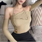 Cold-shoulder Chain Strap Blouse