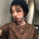 Leopard Short-sleeve T-shirt As Figure - One Size