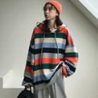 Striped Hoodie / Wide-leg Pants