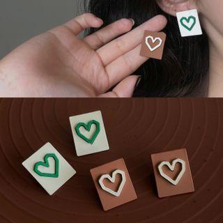 Heart Rectangle Earring