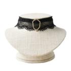 Buckled Lace Band Choker One Size
