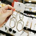 Cut-out Geometry Dangle Earring 1 Pair - As Shown In Figure - One Size