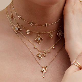 Star Pendant Layered Choker Necklace