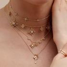 Star Pendant Layered Choker Necklace