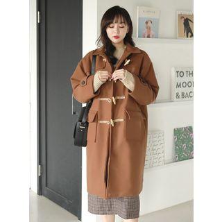 Collared Wool Blend Duffle Coat