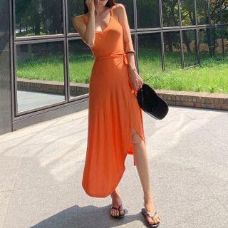 Set: Camisole Top + Slit A-line Skirt