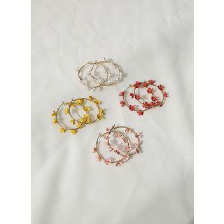 Floral Hoop Earrings