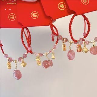 Faux Crystal Pendant Bracelet