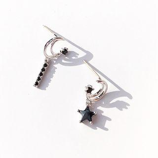 Moon Asymmetric Stud Earring
