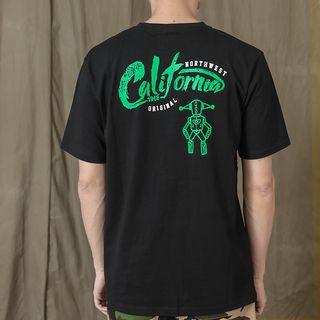 Robot Print Lettering Short-sleeve T-shirt