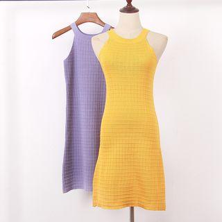 Halter A-line Knit Dress