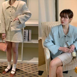 Collared Boucl  Jacket