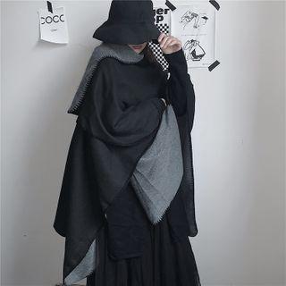 Couple Matching Reversible Shawl Black & Gray - One Size