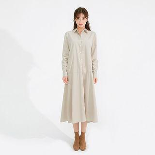 Average 170 Ruffled Long Shirtdress