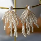 Wedding Faux Pearl Fringed Earring Earrings - White - One Size