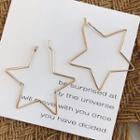Alloy Star Earring 1 Pair - Gold - One Size