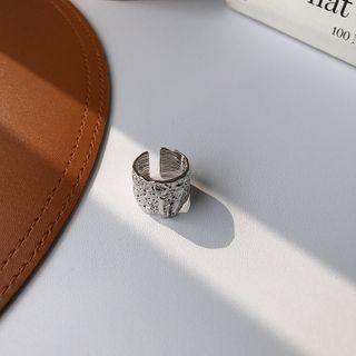 Textured Sterling Silver Open Ring K724 - Silver - One Size
