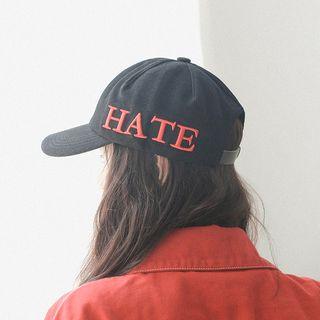 Lettering Hate Baseball Cap